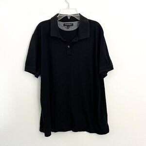 banana republic // luxury touch black polo shirt XL